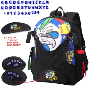 Baseball Backpack with Name Number Patches, Durable Softball Equipment Bag featuring Helmet Compartment and Glove Holder, Lightweight Bat Pack for T-Ball Practice, Tournament Gear Storage, Sports Training Duffel, Perfect Team Gift
