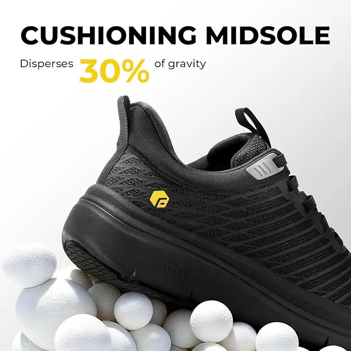FitVille Men's Extra Wide Slip-On Walking Shoes, Breathable