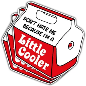 COMBO 3 PCS Dont Hate Me Because I'm A Little Cooler Sticker, Cooler Funny Pun Stickers for Laptop Bottle Phone Car Helmet