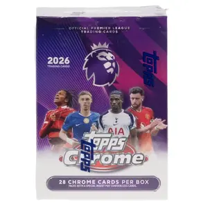 2026 Topps Chrome Premier League EPL Soccer 7-Pack Blaster Box (7 Packs Per Box, 4 Cards Per Pack)
