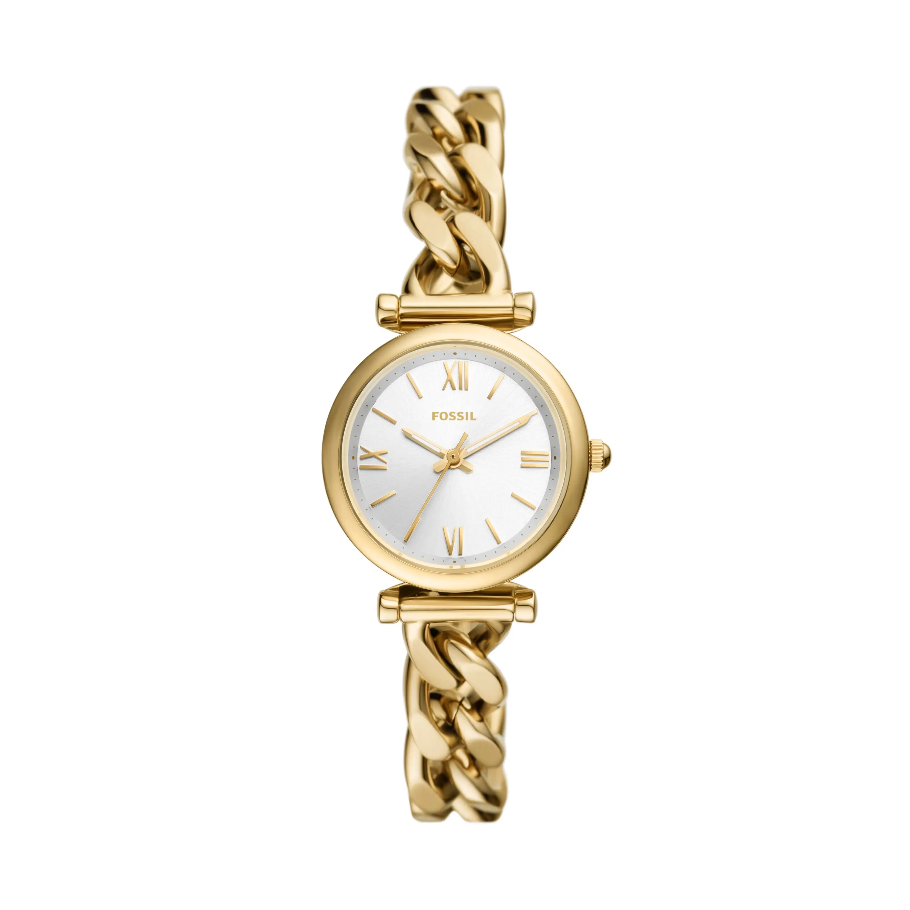 Fossil Women's Carlie Mini 28mm Three-Hand, Gold-Tone Stainless Steel Watch