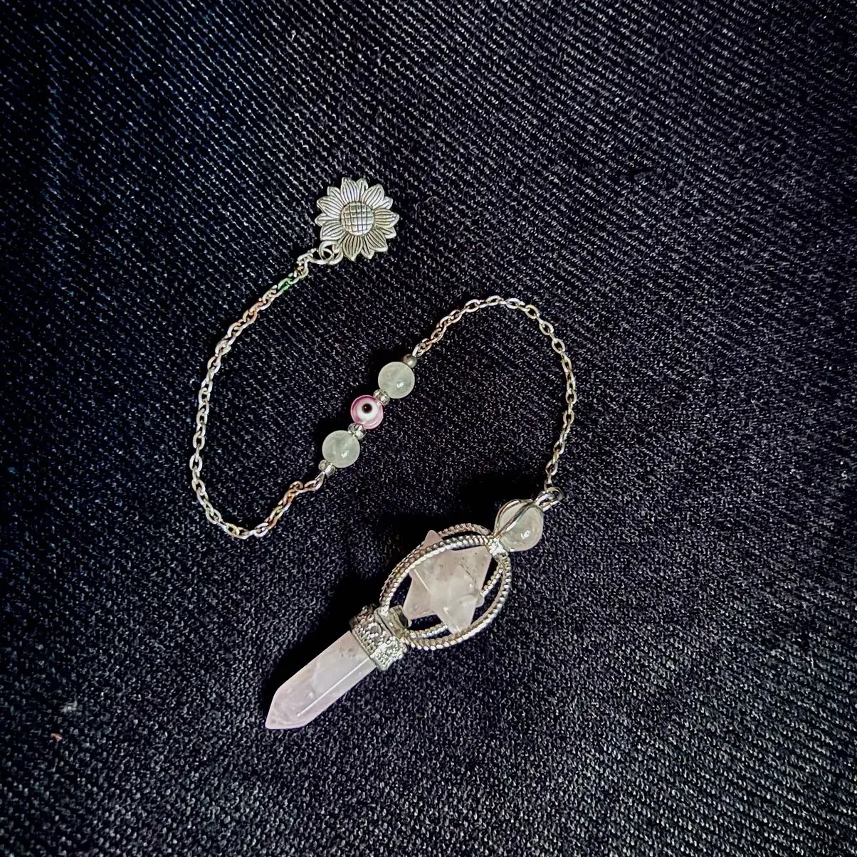 Merkaba & Crystal Point Pendulum for Divination and Dowsing