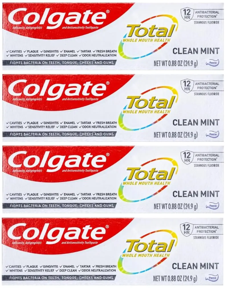 Colgate Total Clean Mint Toothpaste 0.88 oz ( Pack of 4) Colgate Total Clean Mint Toothpaste 0.88 oz ( Pack of 4)