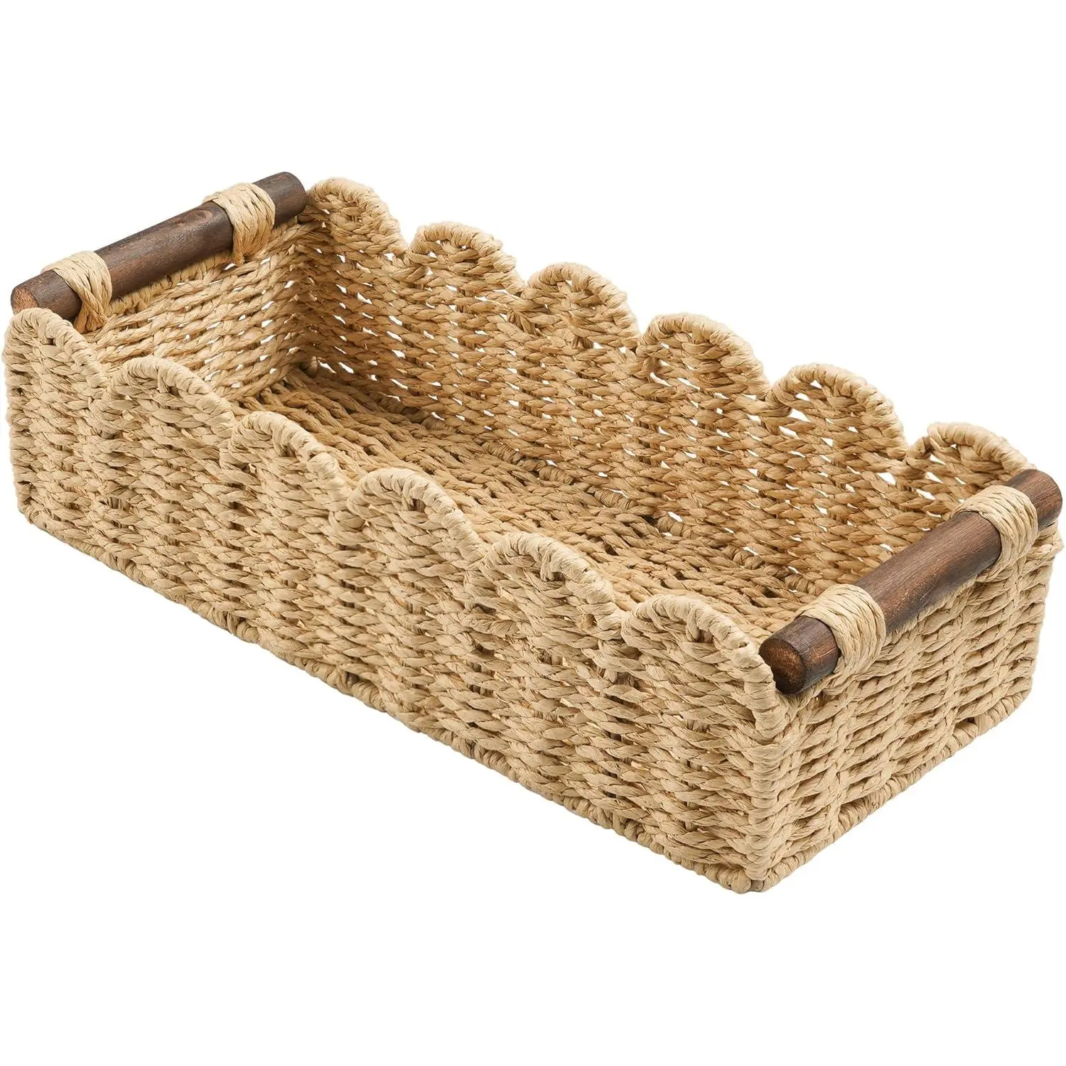 Toilet Paper Storage Basket Bathroom Counter Organizer Wicker Baskets for Organizing Cute Basket for Apartment Bedroom Nursery Room Kitchen Bathroom Decor -Beige