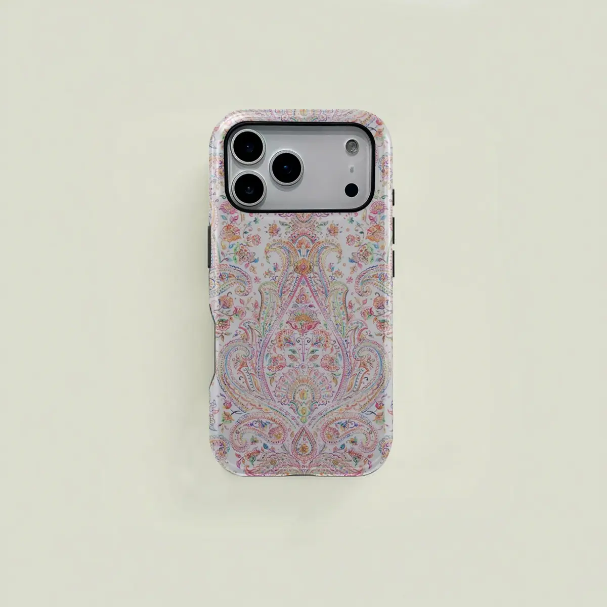 One paisley pattern, colorful printed dual-layer protective case, sturdy and durable 2-in-1 case, compatible with iPhone 17/16/15/14/13/12/11 Pro Max/Plus/Pro, Samsung Galaxy S25/S24/S23 Ultra series, couple's phone case.