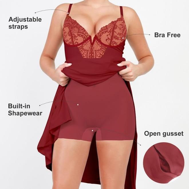 【Clearance】Popilush Formal Lace Built-in Shapewear Set Womenswear Sleeveless Deep V-Neck Maxi Dress Birthday Dress or Wide Leg Jumpsuit Tummy Control Cocktail Party