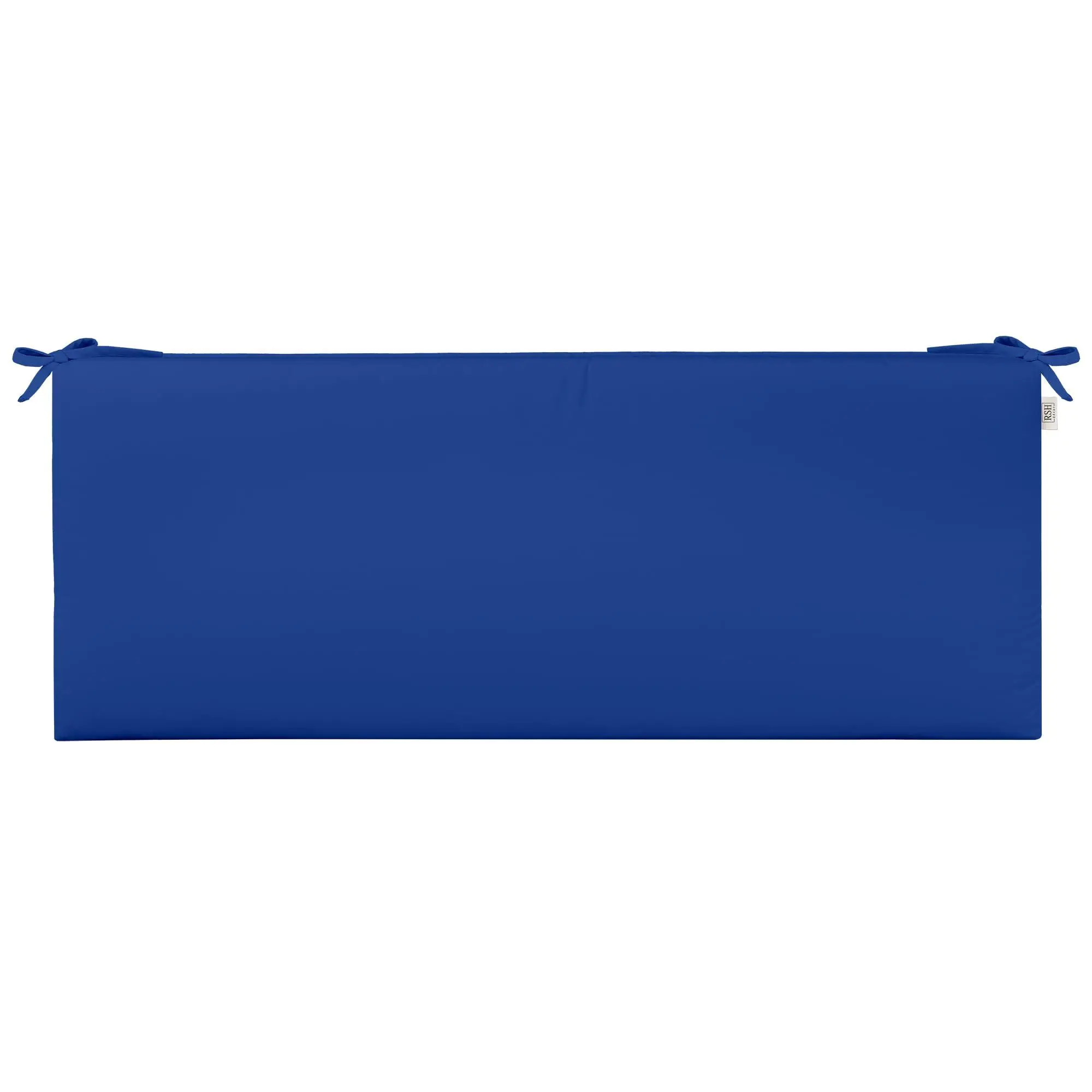 RSH Décor Veranda Blue Foam Cushion for Indoor Outdoor Bench, 72” x 18” x 2”, With Ties, Made in USA