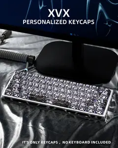 XVX Venom Metal Texture Translucent ABS&PC Artisan 61 / 120keys Keycap Set （only keycap, not include a keyboard）