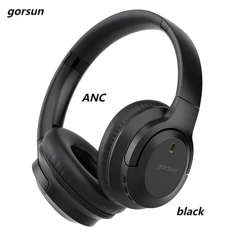 GORSUN M97 Over-Ear Hybrid Active Noise Cancellation Headphones - Dual Mode Wireless Bluetooth Stereo Headset with Wired Option, Noise Isolating, Universal Compatibility, Game-Ready Sound, Ideal for Travel/Gym, Father’s Day Gift