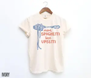 Spaghetti Tshirt, Funny Food Shirt, Foodie T Shirt, Food Humor, Funny Saying TShirt, Silly T-Shirt, Retro Graphic Tee, Vintage Aesthetic Top Casual