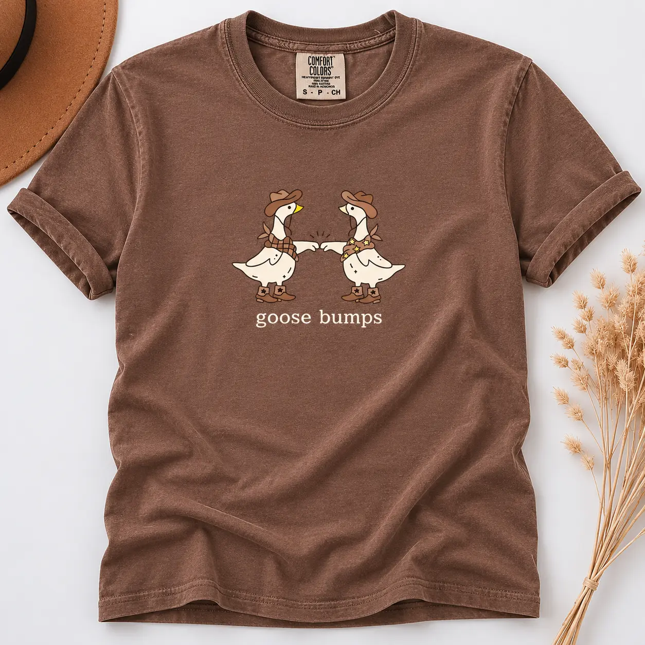 Comfort Colors Goose Bumps Western T-shirt Silly Goose Funny Goose Lover Tee Goose Couple Clothing Sarcastic Cowboy - Printfamily