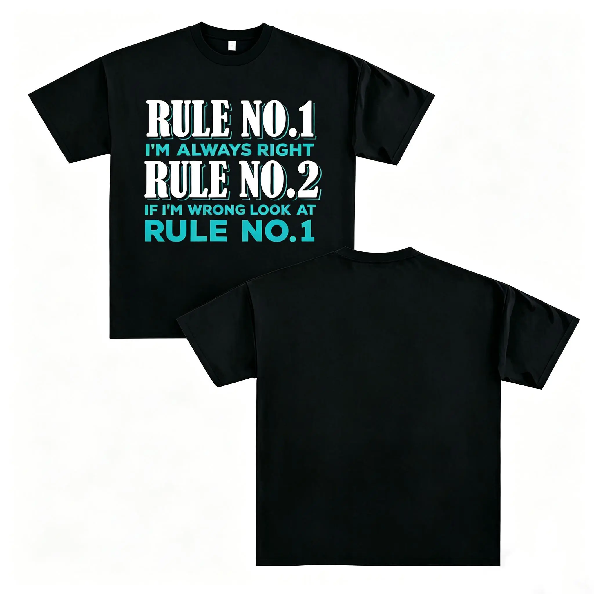 "Tsundere Attitude" Graphic Tee: "Rule #1: I'm Always Right" — Funny Quote T-Shirt