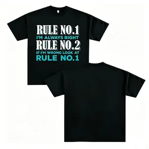"Tsundere Attitude" Graphic Tee: "Rule #1: I'm Always Right" — Funny Quote T-Shirt