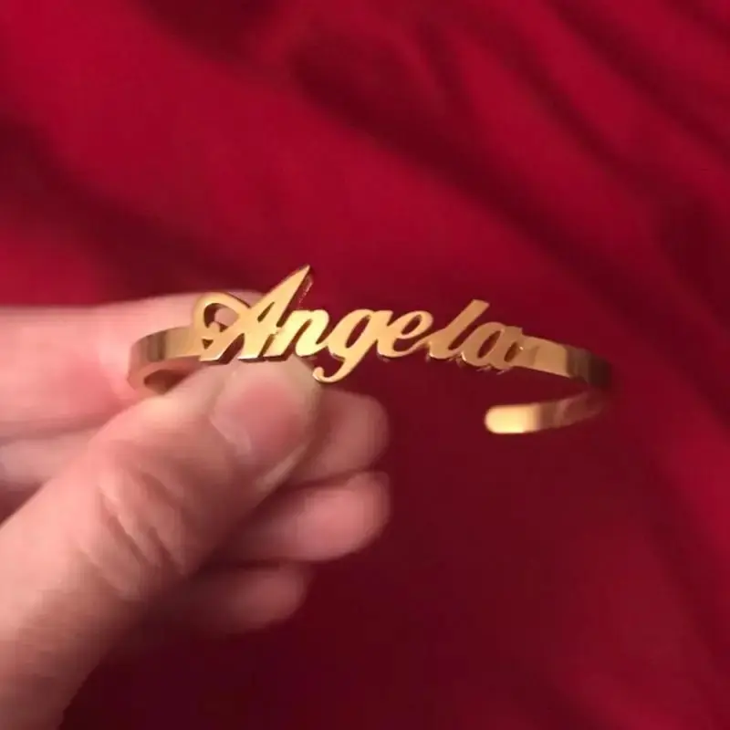 Personalized Name Bracelet Female Male Anniversary Engagement Daily Birthday Metal Coating