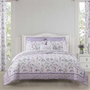 Nola Lilac 3 Piece Quilt Set