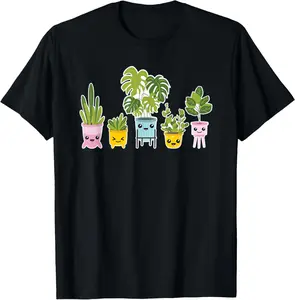 100% cotton Unisex Funny Plant Merch Clothes For Men Women Kawaii Plants Succulent Gardener Plant Lover T-Shirt
