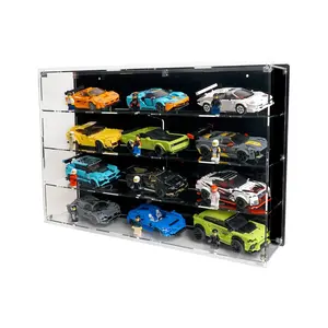 Acrylic Wall-Mount Display Case Compatible with LEGO® Speed Champions 12 Cars - Set Not Included