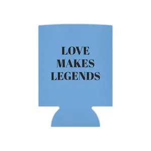 LOVE MAKES LEGENDS Can Cooler | Blue Neoprene Drink Sleeve