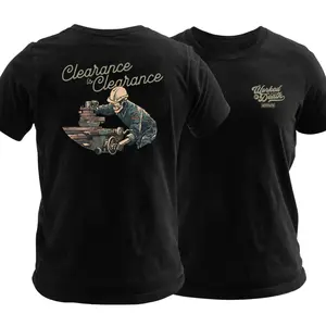 Clearance Is Clearance Machinist T Shirt, Funny Machine Shop Graphic Tee, Soft Cotton Blend Workman Shirt, Lathe Operator Humor Design, Work to Death Job Apparel for Men & Women