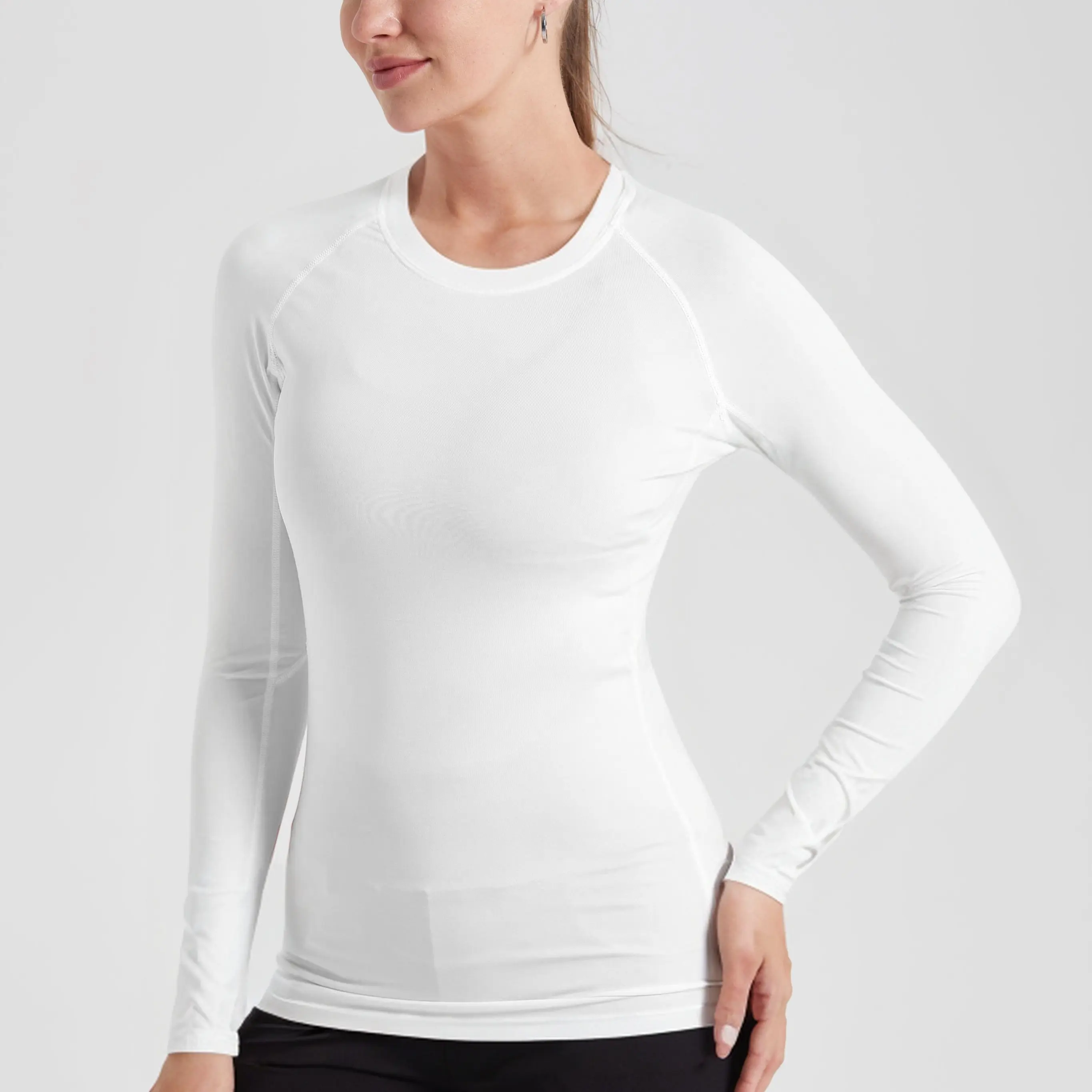 3 Pack Long Sleeve Compression Shirts for Women Workout Athletic Baselayer Yoga Softball T-Shirts Cool Running Tops Sports Tops Moisture Wicking