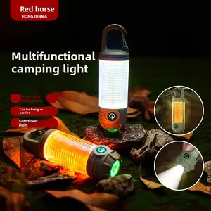 Multifunctional portable camping light type-c rechargeable outdoor waterproof belt hook tent ambient light lighting night light