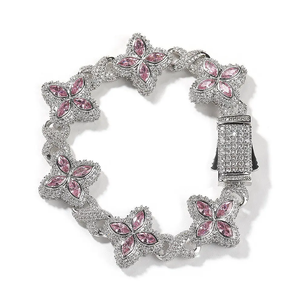 Blush Clover Charm Bracelet