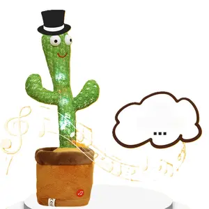 Talking and Dancing Cactus TikTok Style Twisting Swaying Super Fun Decor for Playful Spaces 120 Dynamic Songs Can Learn to Speak Emit Light Ideal for Bedrooms Playrooms