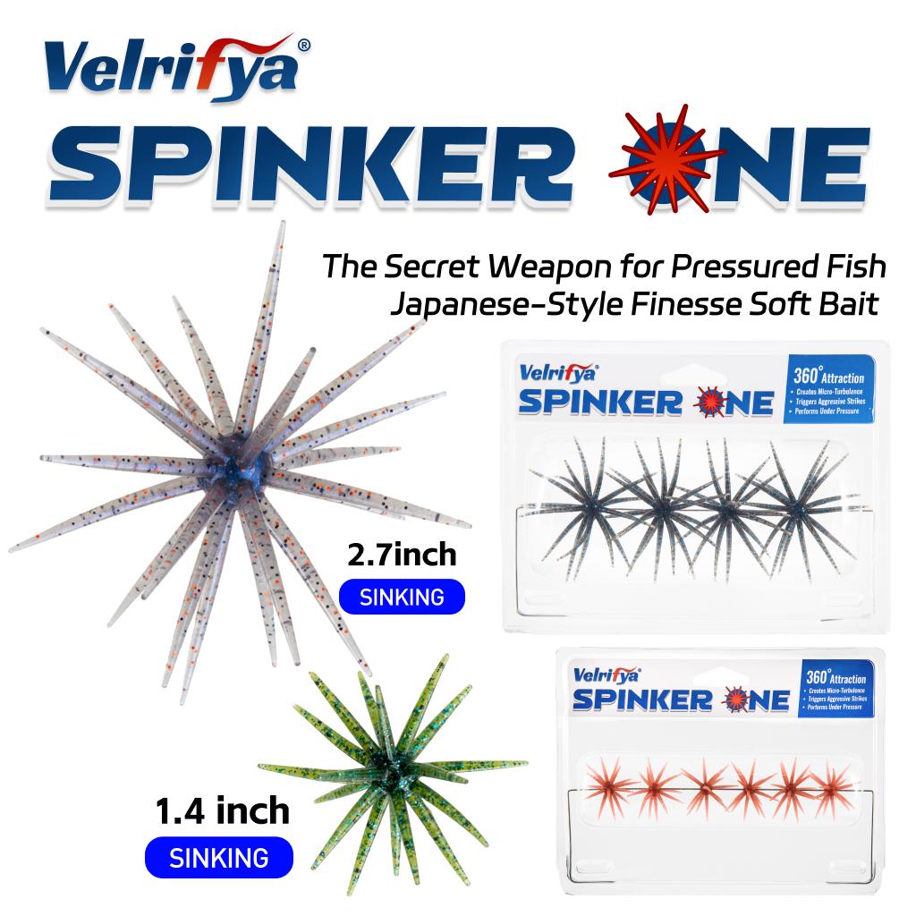 Tentacle Creature Lure, Japanese Style Soft Plastic Baits for Bass Fishing - for Drop Shot, Wacky Rig/Neko Rig and Finesse, Slow Sinking, Soft Bait by Velrifya