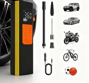 12V DC Portable Tire Inflator,150PSI Car Air Compressor Pump,Corded Tire Pump for Cars,SUVs,Motorcycles,Bikes and Balls,Compact Emergency Tire Inflator for Roadside Use