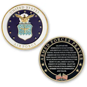 Air Force Armed Forces Prayer Coin - USAF Valor Challenge Coin-Gifts for Air Force-Certified Disabled USMC Vet Owned Business| Air Force Prayer Coin