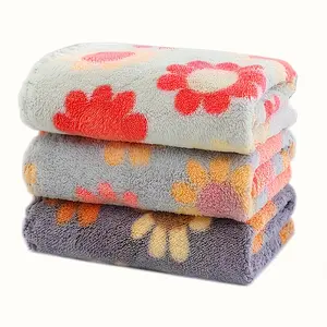 Super Soft Bohemian Flower Towel, Fast Drying and Super Absorbent, Water Absorbent Towel, Suitable for All Kitchens, Bathrooms, Bedrooms, Living Rooms, Outdoors and Other Multi-functional Scouring Cloth Rags, Quick Drying Towel