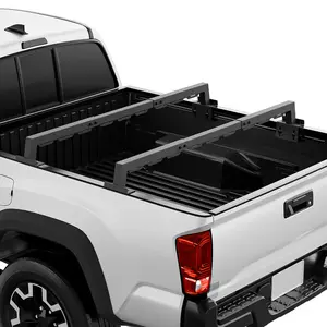【Yzona】Truck Bed Rack with 2 Cross Bars Cargo Carrier Truck Rack Compatible with Silverado/Sierra/Ram/Ford F-Series/Tacoma/Tundra/Titan/Frontier/Colorado/Canyon/Gladiator JT, Ladder Cargo Rack