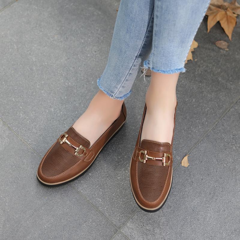 Women's Fashionable  PU leather shoes Solid Color Slip on Loafers, Casual Comfortable Shoes for Daily Wear, Lightweight Breathable Shoes for All Seasons, Girl