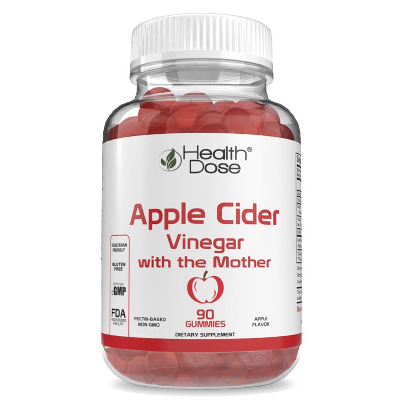 Health Dose Apple ACV Gummies x 90 count Edible Fitness