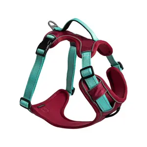 No-Pull Harness (4 Sizes, 3 Colors) - Premium Adjustable Dog Walk Harness - No-Pull, Escape-Proof, Reflective Design, All Day Comfort, Easy to Clean, Sturdy