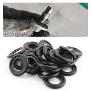 25PCS M14 Oil Drain Plug Gasket,Rubber Crush Washer Oil Drain Plug Compatible with Chevrolet Replacement OEM # 12616850 ,Oils Plugs Crush Washer for Reducing Oils Spillage (M14)