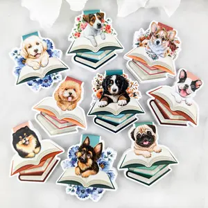 Dog magnetic bookmark - Bookworm gift - Dog bookmark - Corgi Labrador Pug Pomeranian French Bulldog Bernese and more