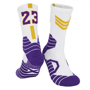 23 Sports Crew Socks – Breathable Athletic Socks for Kids & Adults | Cushioned Basketball Socks