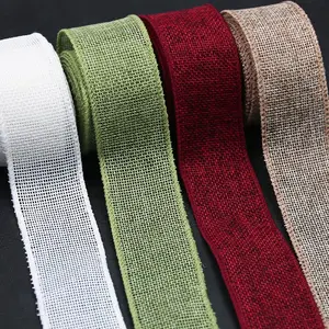 Hemp Ribbon for Large Bows and Wreaths, Imitation Hemp Ribbon, 4cm Width, 5m Length, Perfect for Christmas Tree Decor, Gift Wrapping, Tie Bands