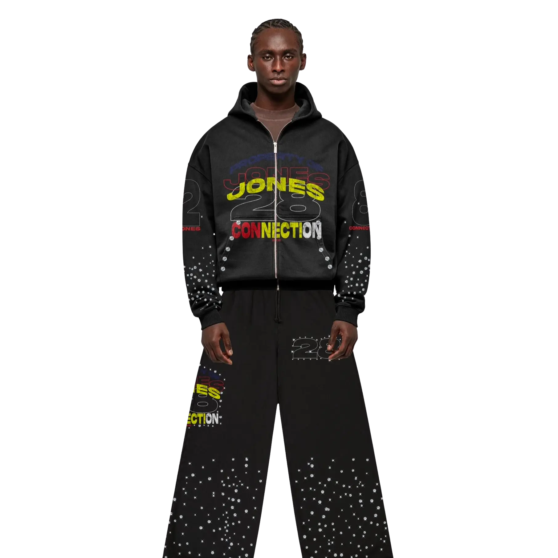 Black Rhinestone Sweatsuit