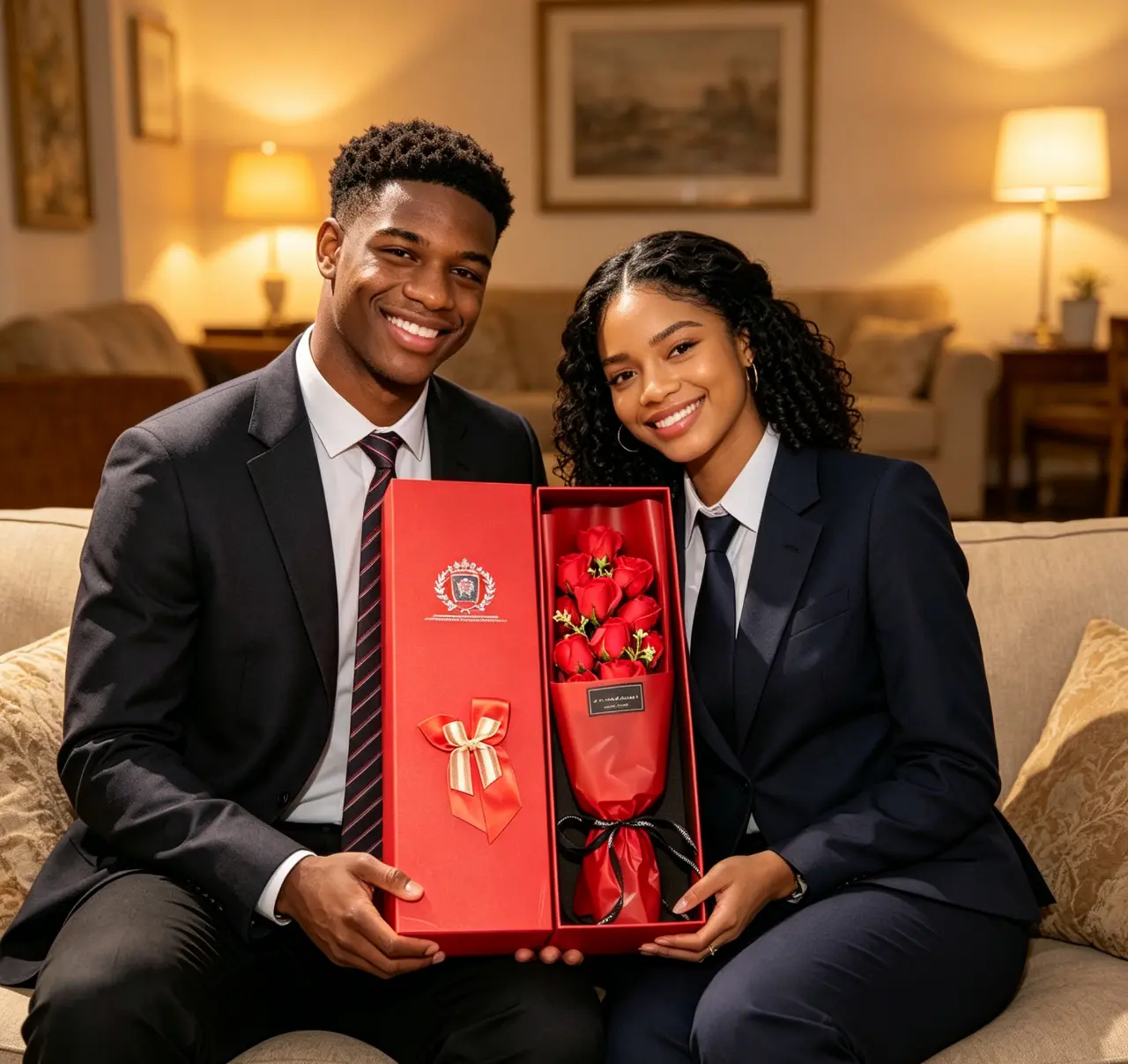 Red Rose Bouquet Gift Box｜Anniversary & Birthday Perfect Gift Luxury Rose Gift｜Best Surprise for Her Romantic Rose Box｜Ideal for Valentine's Day