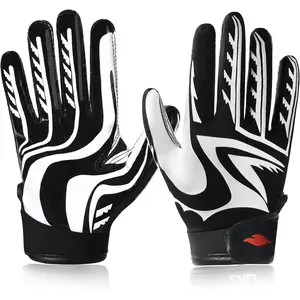 Football Gloves Youth Enhanced Grip  Wide Receiver Gloves