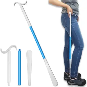 Long Handled Shoe Horn,35.5 Inch  Dressing Stick, Sock Remover Aid Helper - Versatile, Adjustable Dressing Aid for Shoes, Socks, Shirts, Pants - Long Shoe Horn, Shoe Horn Long Handle for Seniors