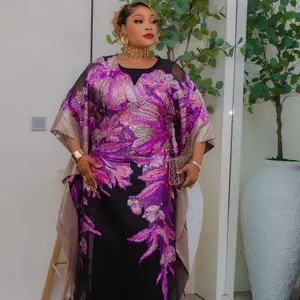 Purple Brocade Kaftan Dress for African Bubu Wedding Guest Dinner Reception Birthday Photoshoot Engagement Gala Ceremony Anniversary Cocktail Turkish Dresses for Women