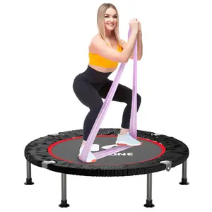 Kensone 40" Mini Fitness Trampoline for Adults, 330LBS Max Load, Resistance Bands & Adjustable Foam Handle