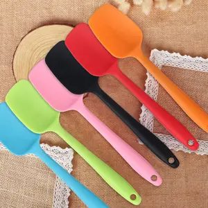 6 Pack Silicone Spatulas – 8.2 Inch Small Rubber Spoon Spatula, Heat Resistant, Seamless One Piece, Non-Stick Spoonula – Flexible Scrapers for Baking, Mixing, Spreading
