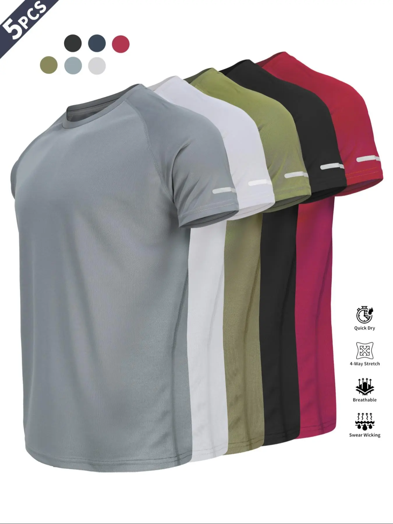 Grey - Silver - Green - Black - Red