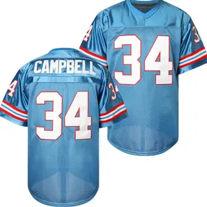 #34 football Jersey,  Breathable, Embroidered Sports Shirt for Training & Competition, V-Neck jersey