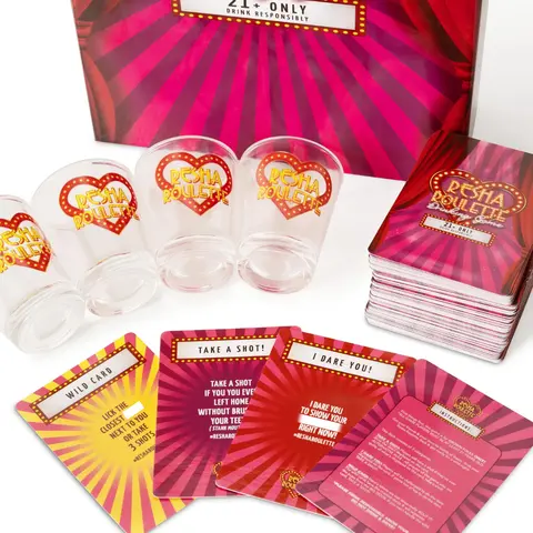 Resha Roulette Drinking Game Kit - Perfect for Girls Night Out, Bachelorette Party, or Birthday - 21+ Only