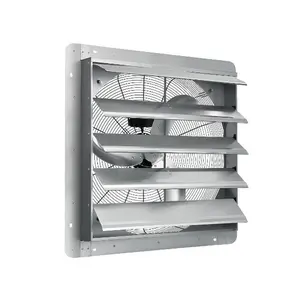 24" Wall Mounted Shutter Exhaust Fan, Automatic Shutter, with Thermostat and Variable Speed Controller, 3500 CFM 1500 RPM Paint Booth Automatic Exhaust Fan, High Speed Low Noise